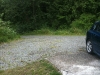 View down driveway